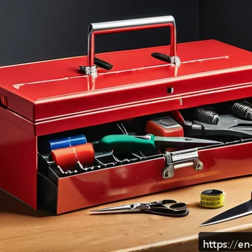 Home 17 조경 기사 실기 작업형 도구 관리 - A highly detailed, well-organized landscape technician’s toolbox opened on a wooden workbench, showc...